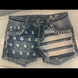 Miss Me stars and strips shorts